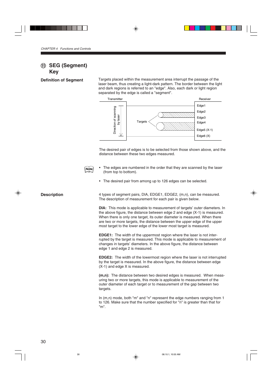 Seg (segment) key, Aa seg (segment) key | KEYENCE LS-3100/3100W Series User Manual | Page 36 / 104