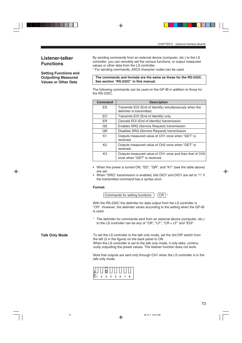 Listener-talker functions | KEYENCE LS-3100/3100W Series User Manual | Page 79 / 104