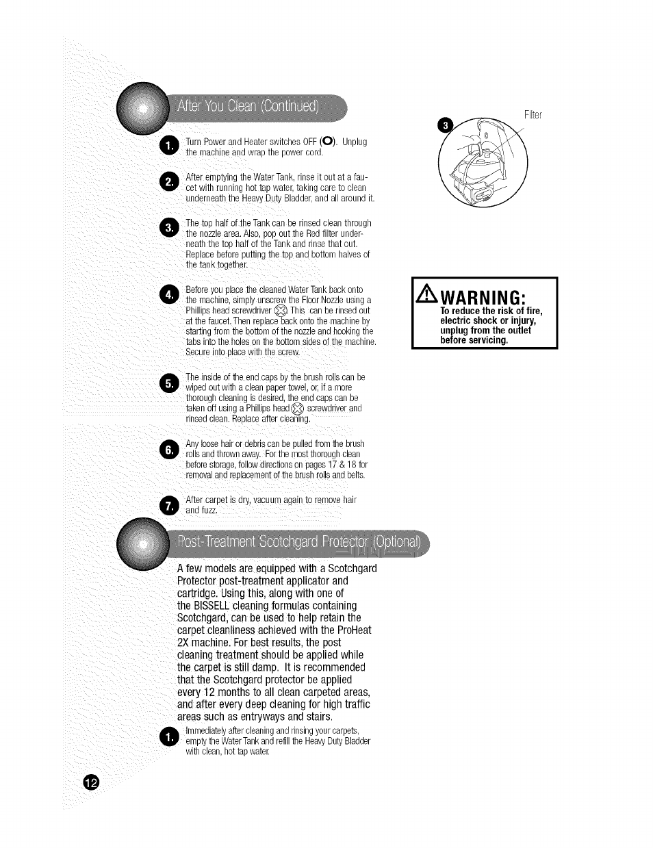 Bissell ProHeat 2X 9200 SERIES User Manual | Page 12 / 24