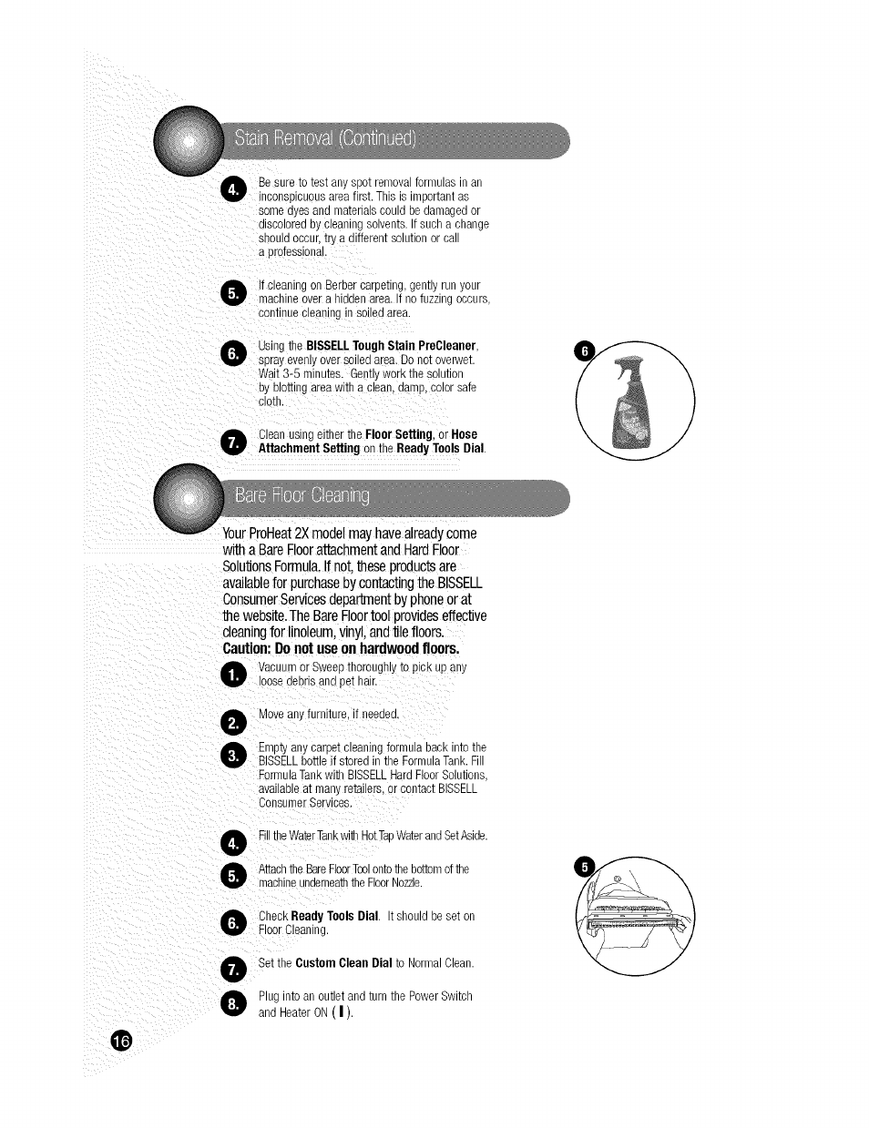 Bissell ProHeat 2X 9200 SERIES User Manual | Page 16 / 24