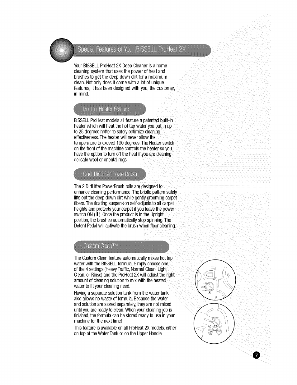 Bissell ProHeat 2X 9200 SERIES User Manual | Page 7 / 24