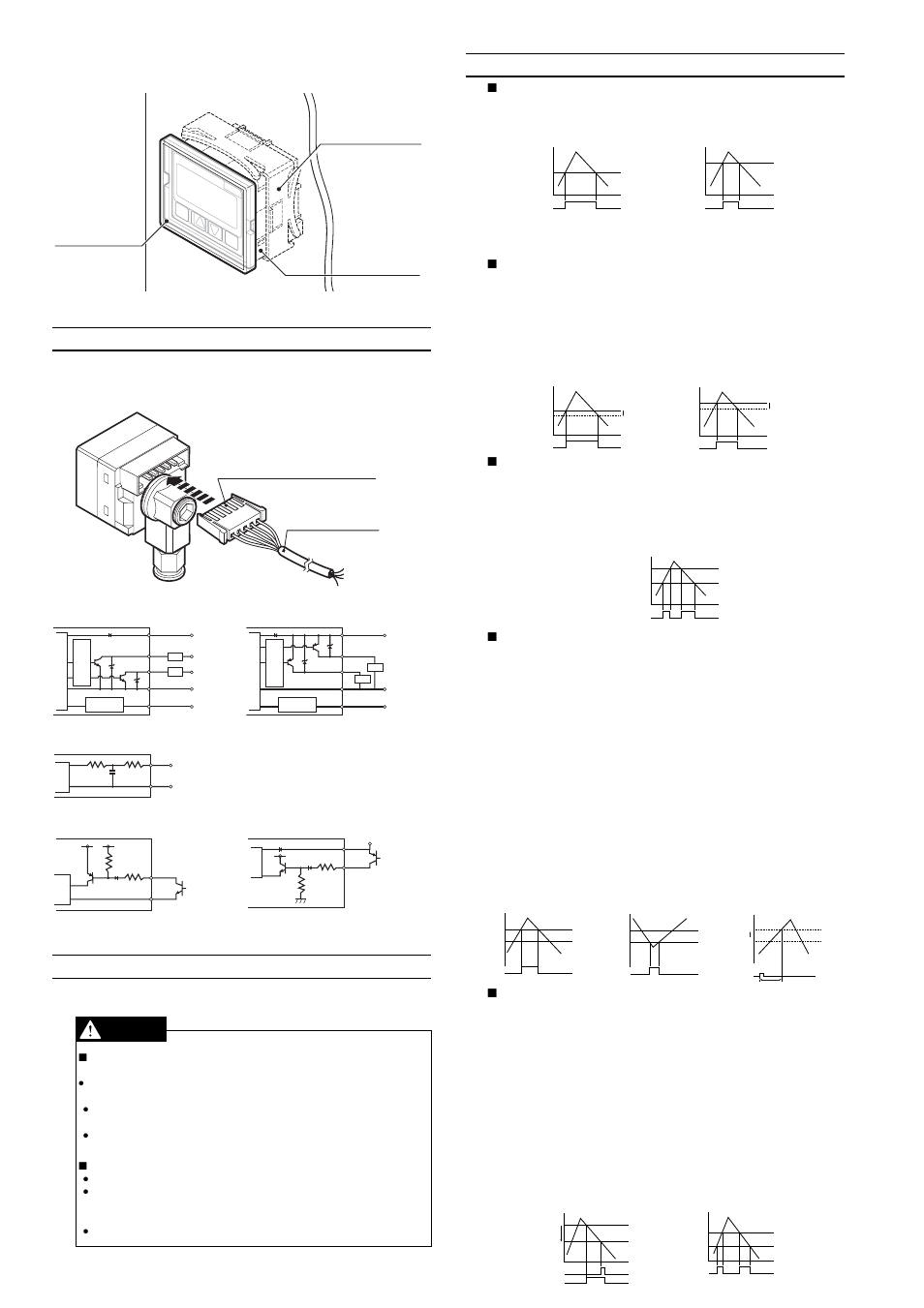 Connection method and diagrams, Precautions for safe use, Detection mode operation | Ap-ao1 panel mounting bracket, Analog output circuit, Zero shift input circuit, Connections input/output circuit | KEYENCE AP-C30WP User Manual | Page 2 / 5