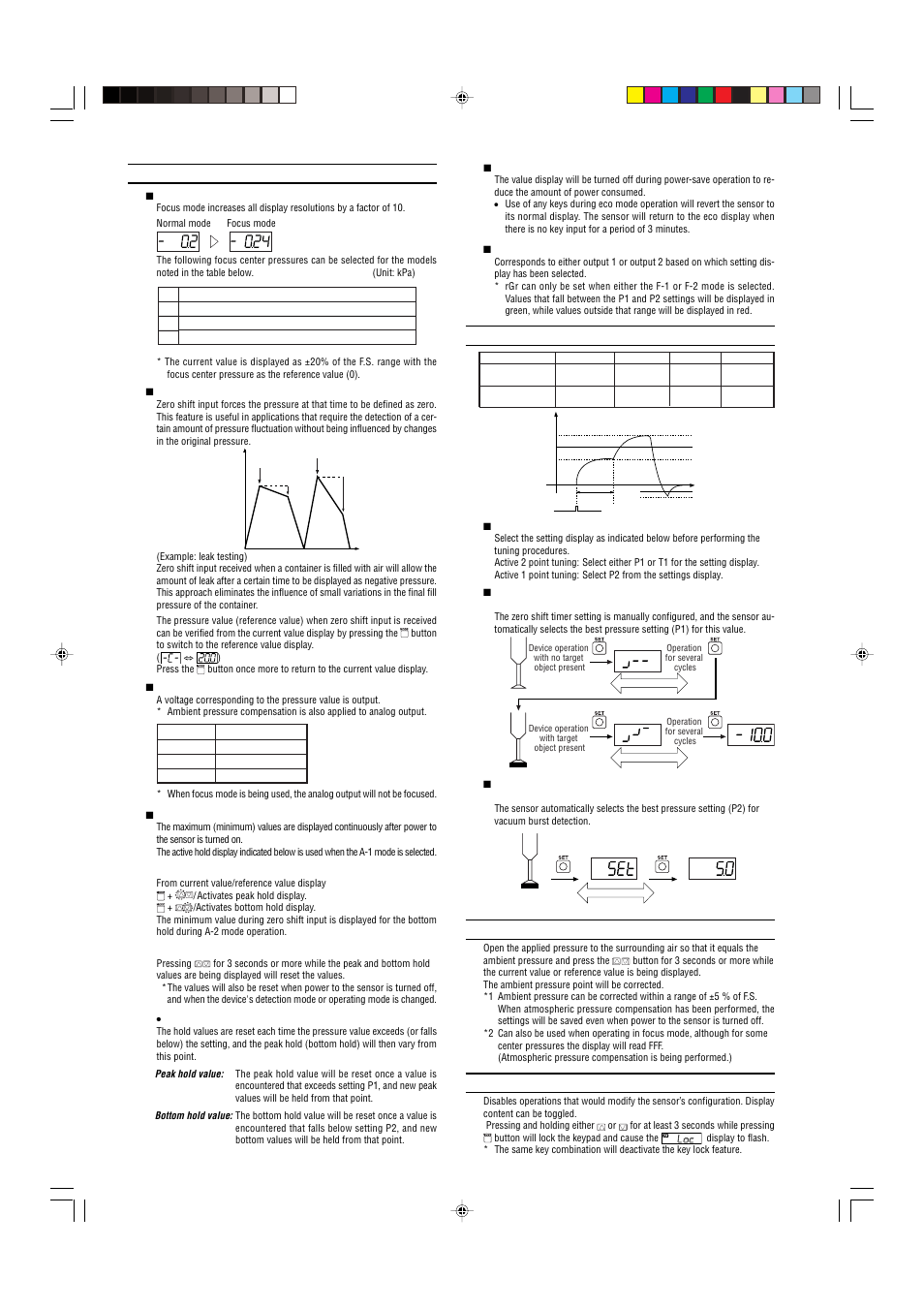 Explanation of features, Active tuning, Ambient pressure compensation | Key lock | KEYENCE AP-C40(P) Series User Manual | Page 4 / 6