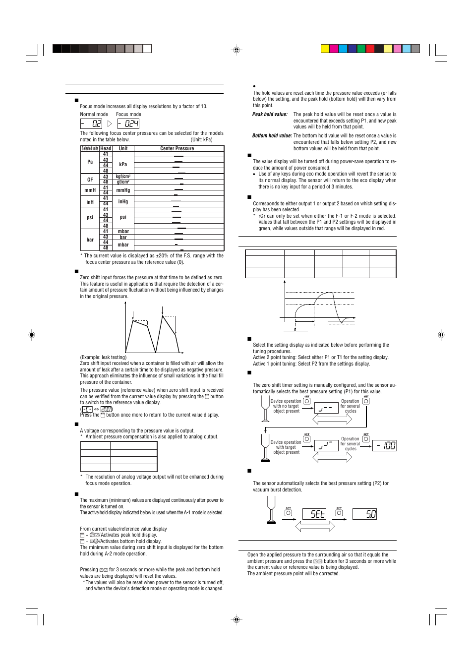 Explanation of features, Active tuning, Ambient pressure compensation | KEYENCE AP-C40W(P) Series User Manual | Page 4 / 5