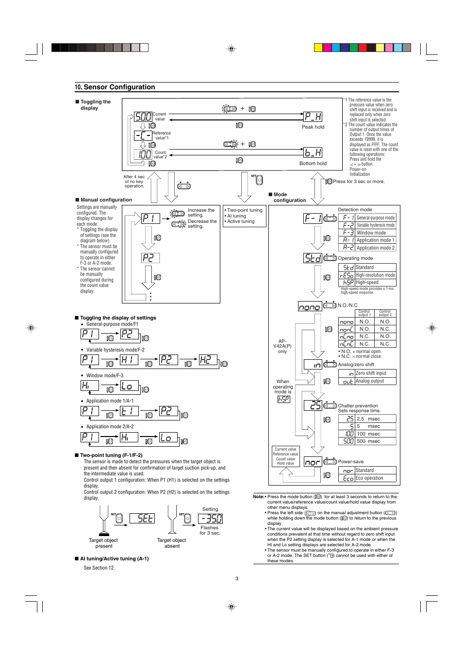 Sensor configuration | KEYENCE AP-V42A(P) User Manual | Page 3 / 5