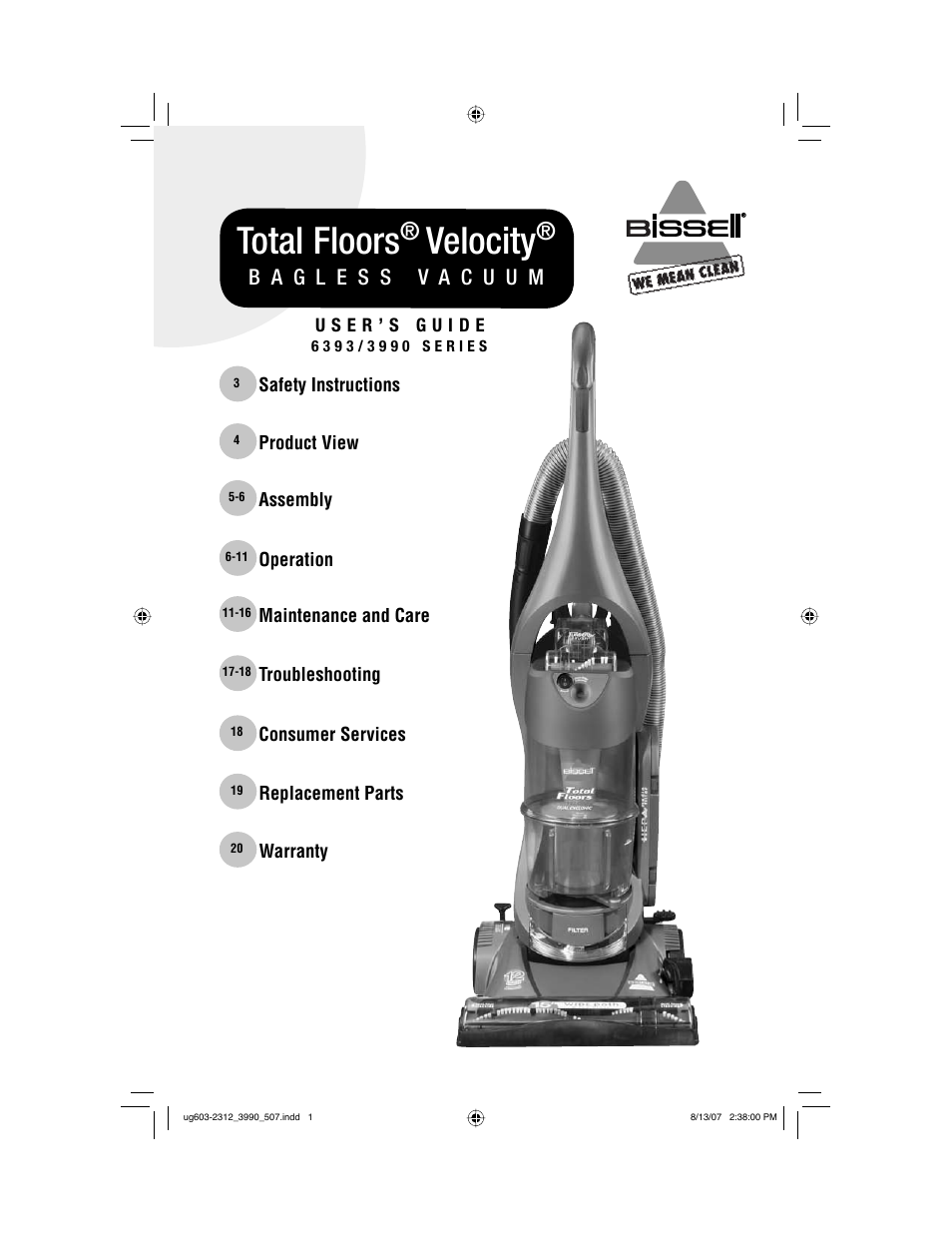 Bissell 3990 User Manual | 20 pages