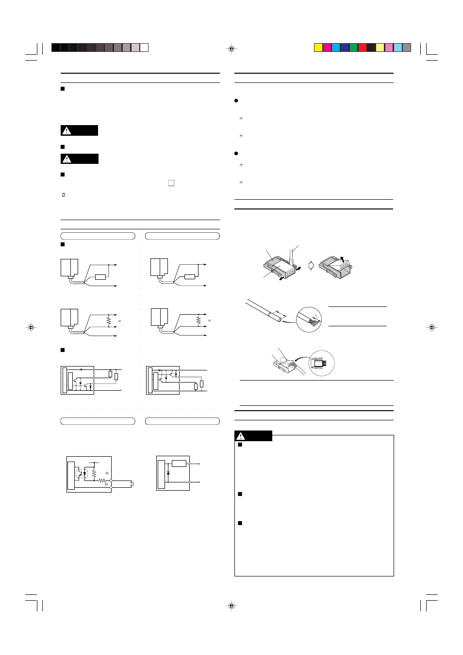 Mounting, Connections and input/output circuit, Basic operation | Attaching a spare connector, Safety precautions | KEYENCE AP-40P User Manual | Page 2 / 5