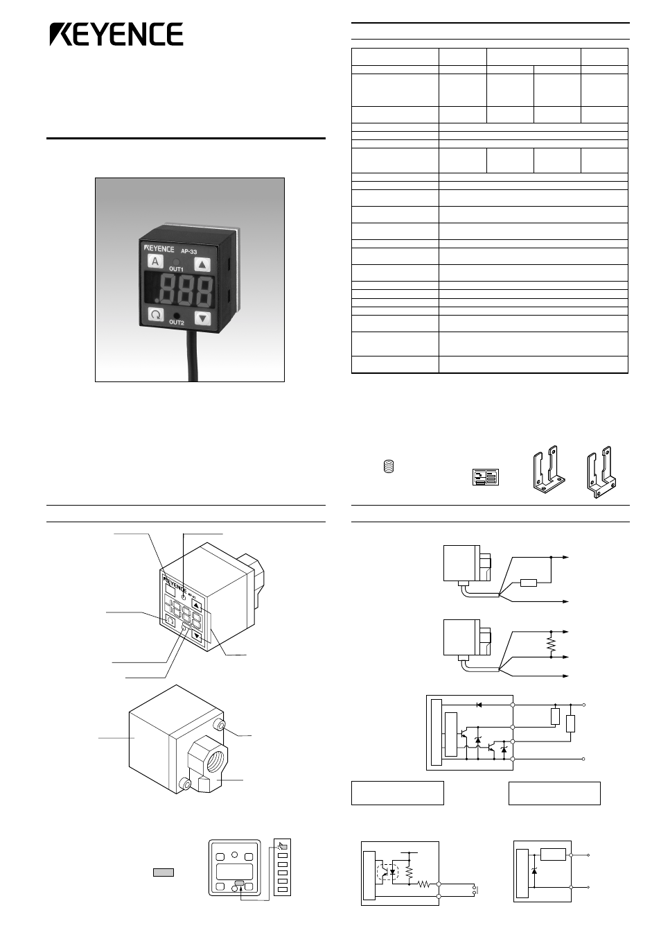 KEYENCE AP-30 Series User Manual | 4 pages