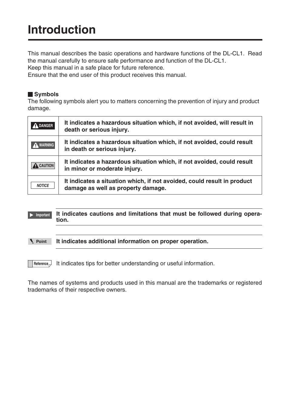 Introduction | KEYENCE DL-CL1 User Manual | Page 2 / 78