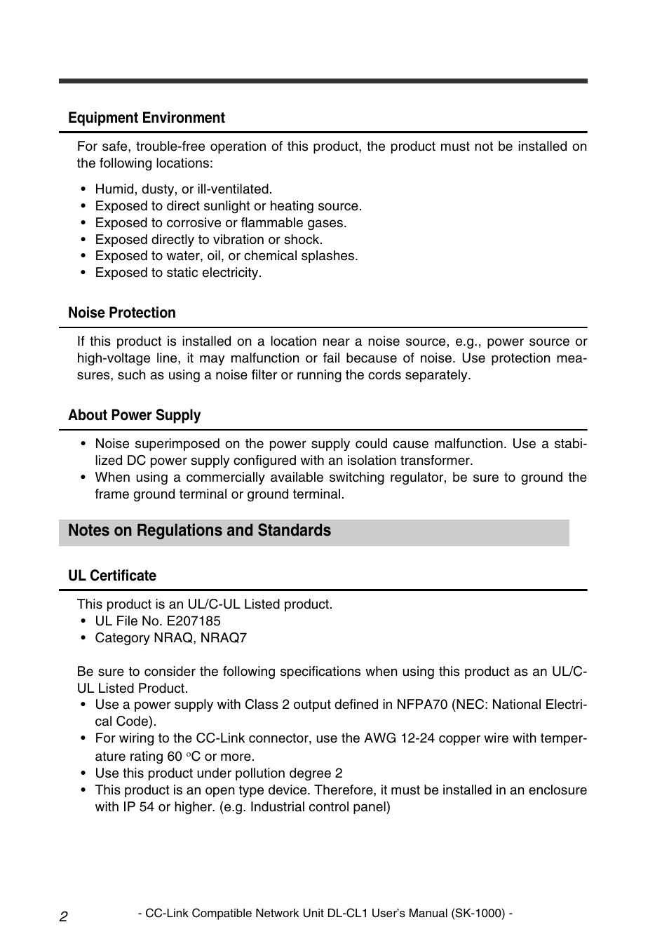 Notes on regulations and standards | KEYENCE DL-CL1 User Manual | Page 4 / 78