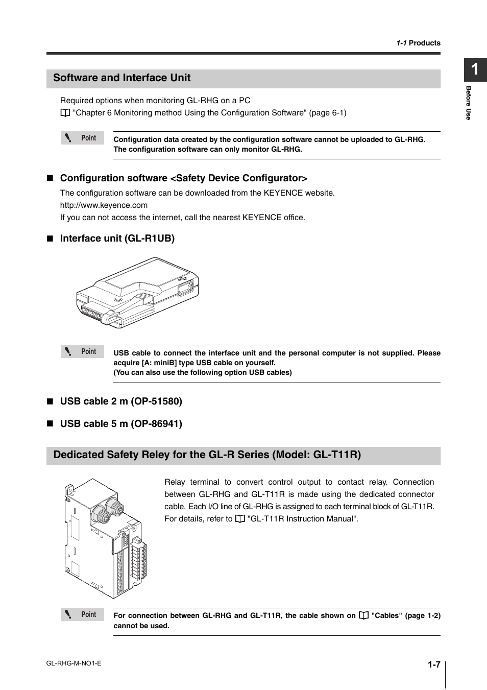 Software and interface unit | KEYENCE GL-RHG Series User Manual | Page 21 / 136