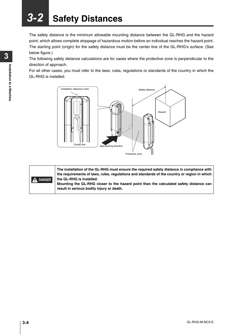 2 safety distances, Safety distances -4, Safety distances | KEYENCE GL-RHG Series User Manual | Page 52 / 136