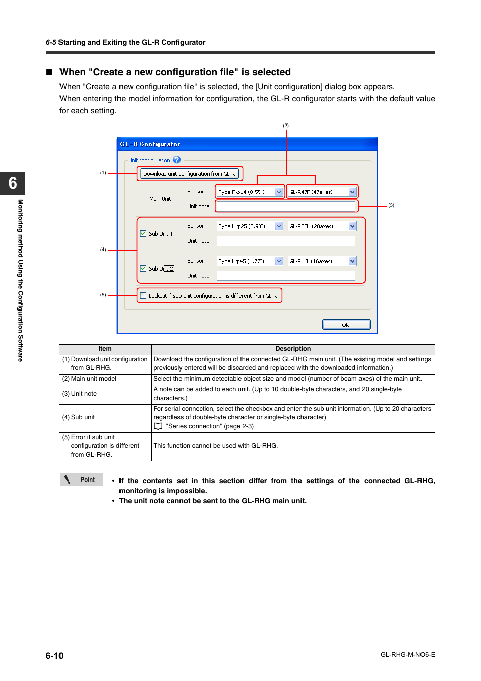 When "create a new configuration file" is selected | KEYENCE GL-RHG Series User Manual | Page 98 / 136