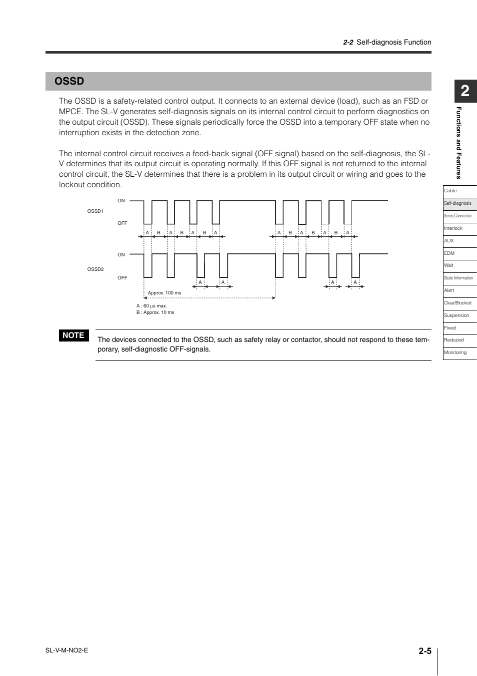 Ossd, Ossd -5 | KEYENCE SL-V Series User Manual | Page 29 / 168