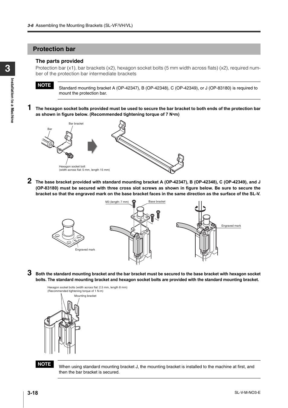 Protection bar, Protection bar -18 | KEYENCE SL-V Series User Manual | Page 94 / 168