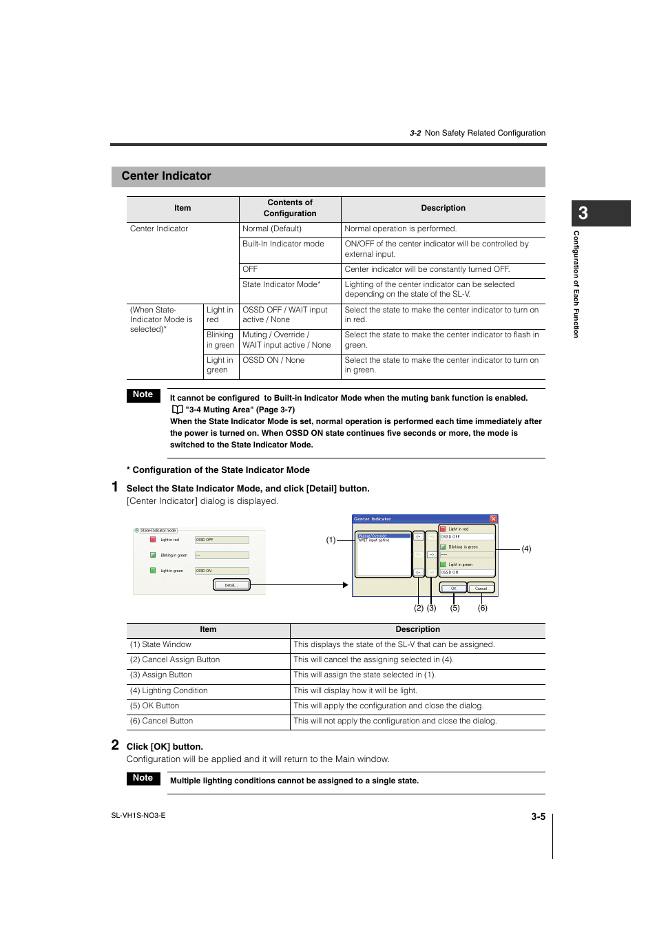 Center indicator, Center indicator -5 | KEYENCE SL-VH1S User Manual | Page 35 / 60