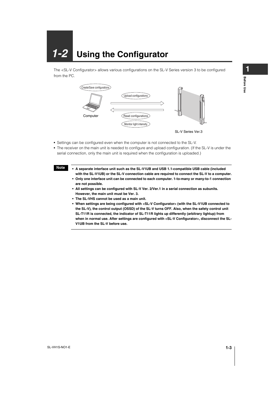 2 using the configurator, Using the configurator -3, Using the configurator | KEYENCE SL-VH1S User Manual | Page 9 / 60