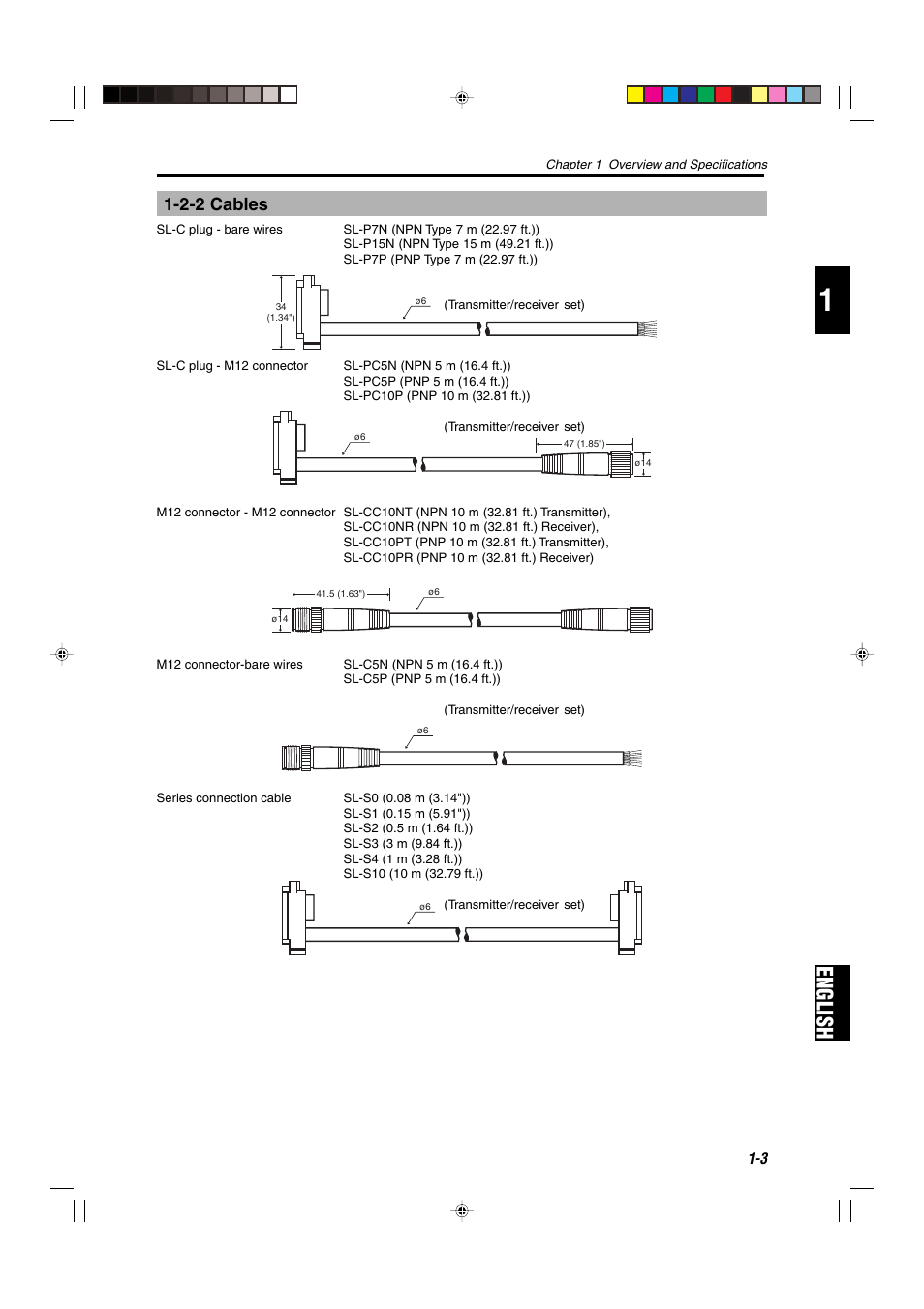 2-2 cables, English | KEYENCE SL-C Series User Manual | Page 11 / 54