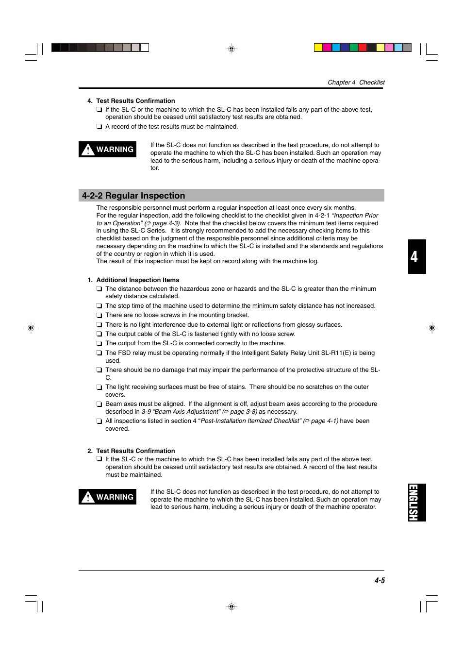 2-2 regular inspection, English | KEYENCE SL-C Series User Manual | Page 49 / 54