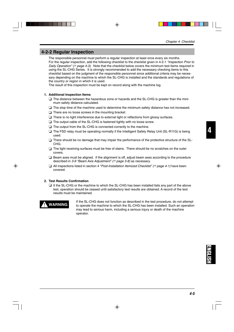 2-2 regular inspection, English | KEYENCE SL-CHG Series User Manual | Page 47 / 54