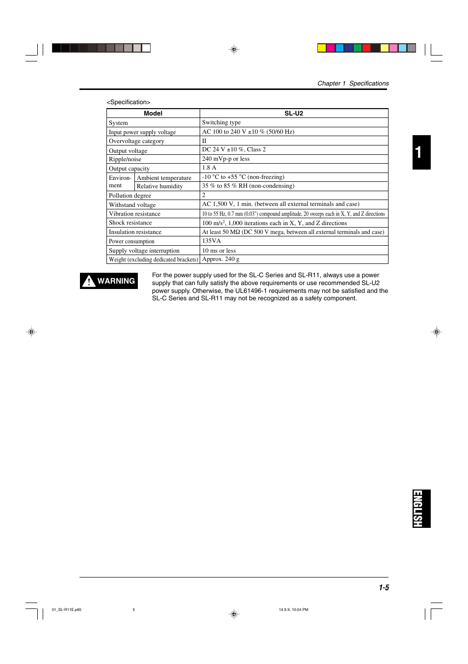 English | KEYENCE SL-R11 User Manual | Page 11 / 42