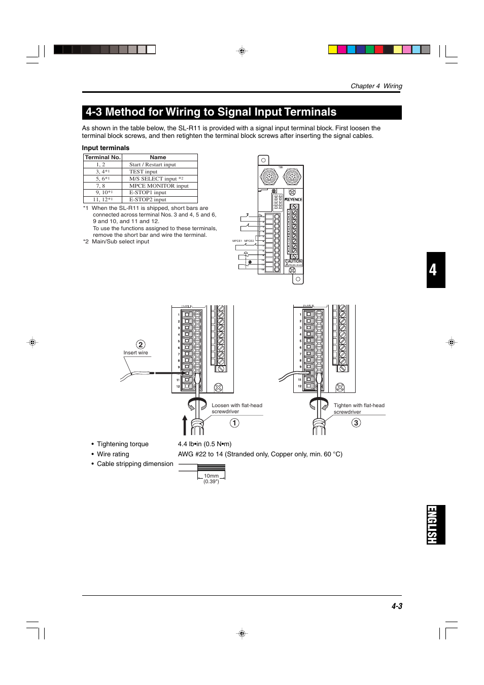 3 method for wiring to signal input terminals | KEYENCE SL-R11 User Manual | Page 27 / 42