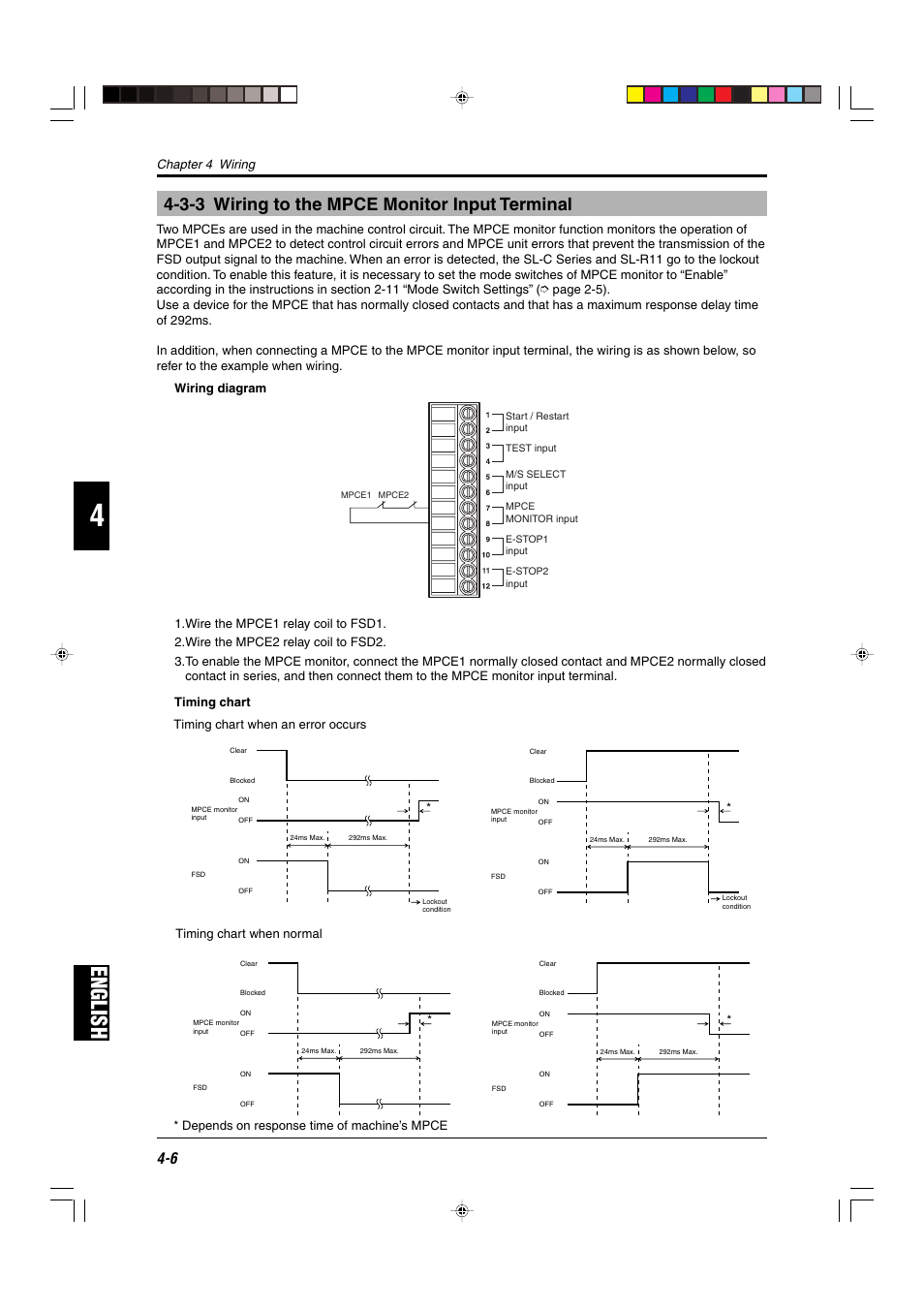 3-3 wiring to the mpce monitor input terminal, English | KEYENCE SL-R11 User Manual | Page 30 / 42