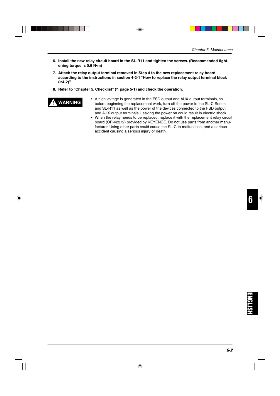 English | KEYENCE SL-R11 User Manual | Page 37 / 42