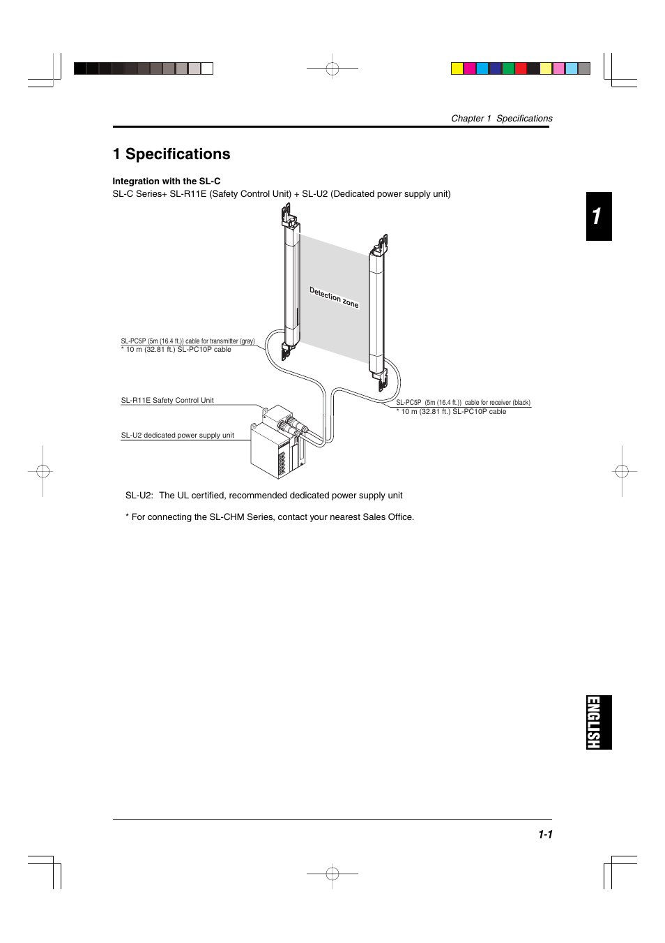 1 specifications, English 1 specifications | KEYENCE SL-R11E User Manual | Page 7 / 46