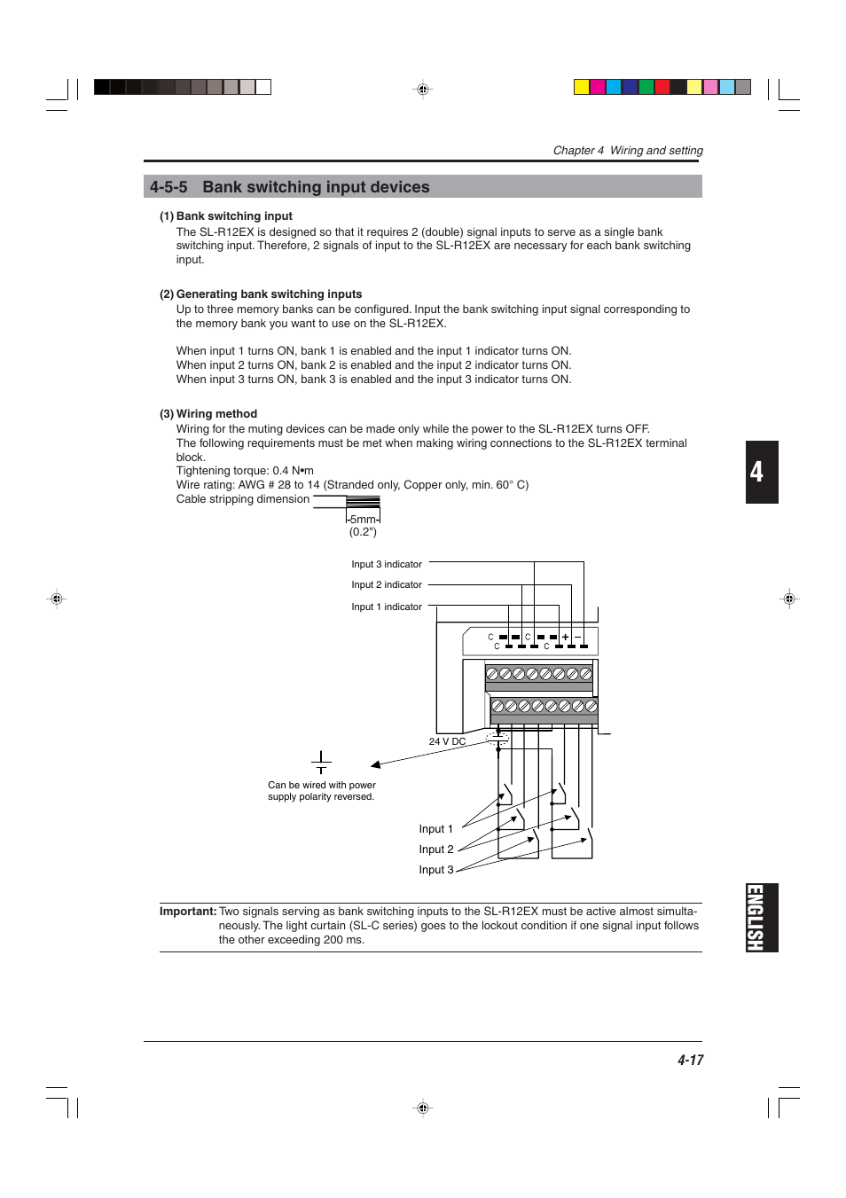 5-5 bank switching input devices, English | KEYENCE SL-R12EX User Manual | Page 55 / 76