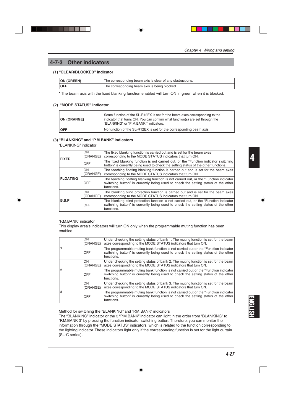 7-3 other indicators, English | KEYENCE SL-R12EX User Manual | Page 65 / 76