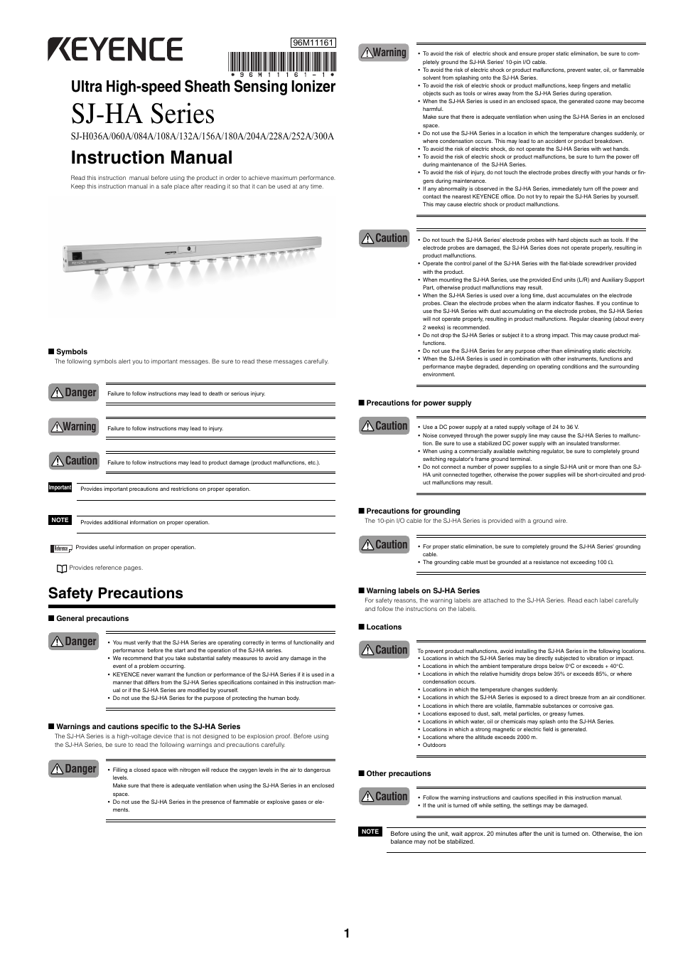 KEYENCE SJ-HA Series User Manual | 12 pages