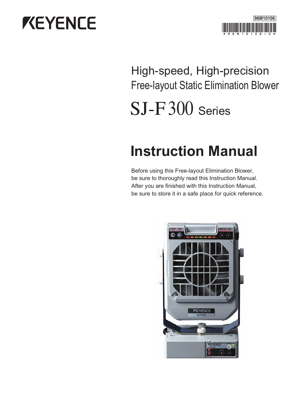 KEYENCE SJ-F300 Series User Manual | 14 pages