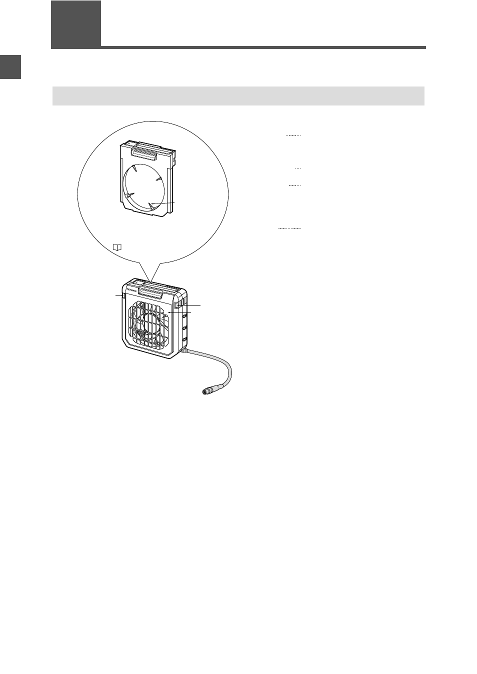 3 names and functions of parts, Static elimination blower unit, Names and functions of parts -4 | Static elimination blower unit -4, Names and functions of parts | KEYENCE SJ-F100W/100/010 User Manual | Page 16 / 56