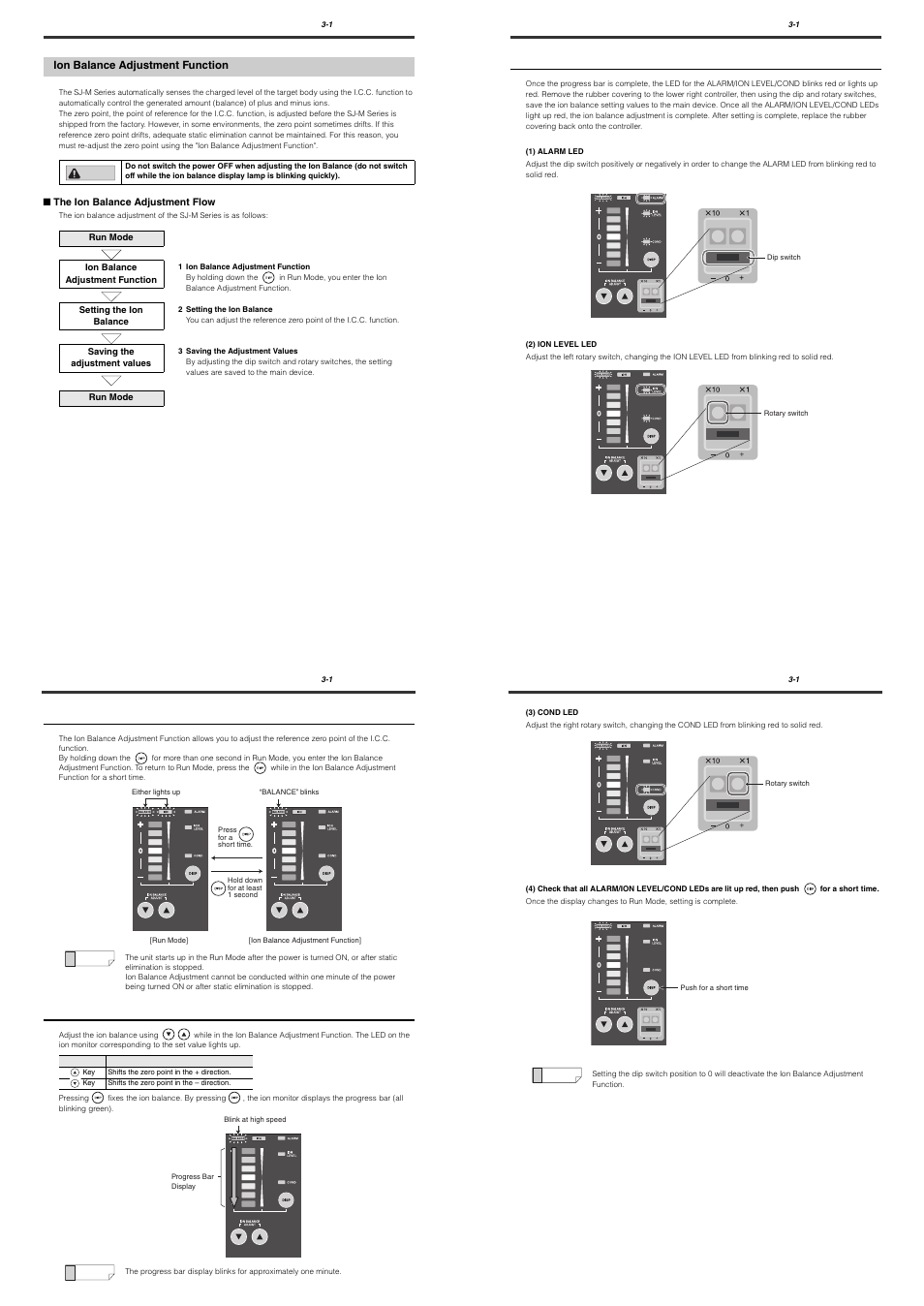 Ion balance adjustment function | KEYENCE SJ-M201 User Manual | Page 9 / 16