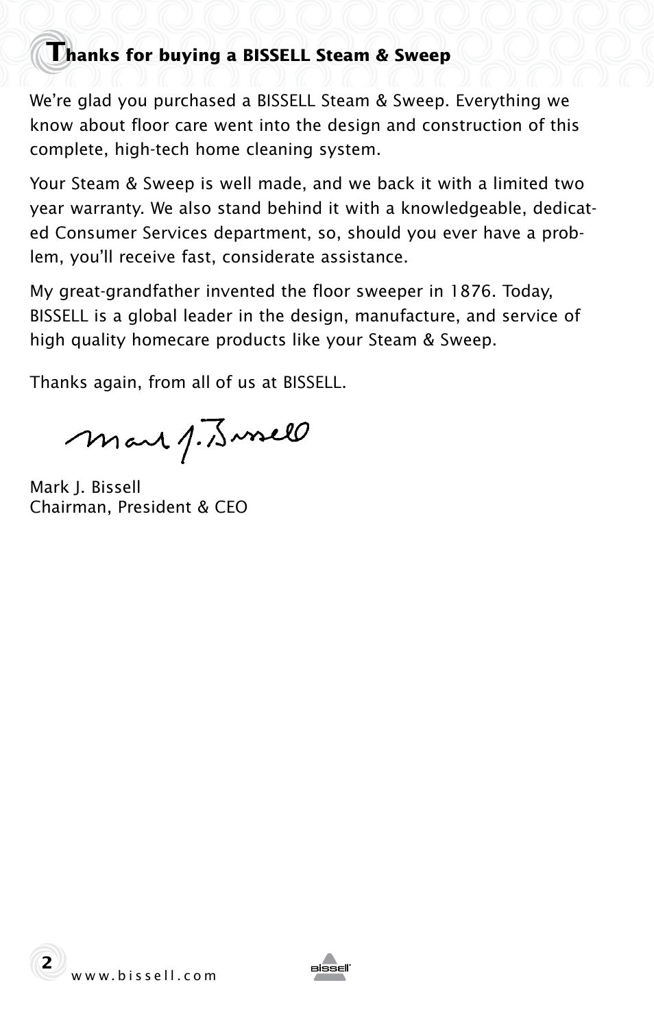 Bissell 57F4 User Manual | Page 2 / 12