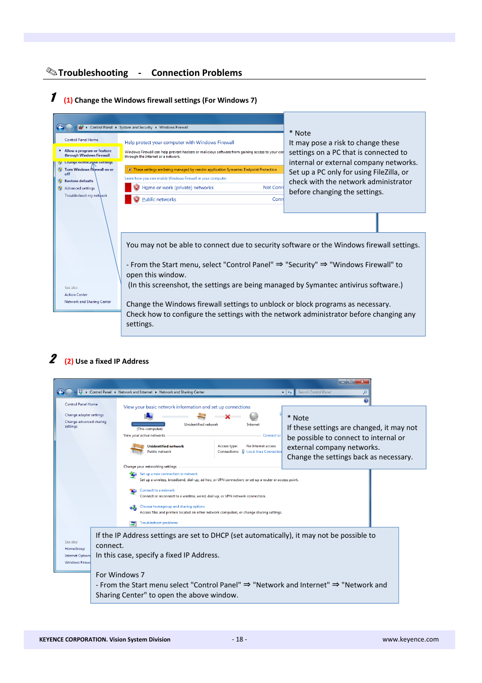 KEYENCE XG Series User Manual | Page 18 / 22