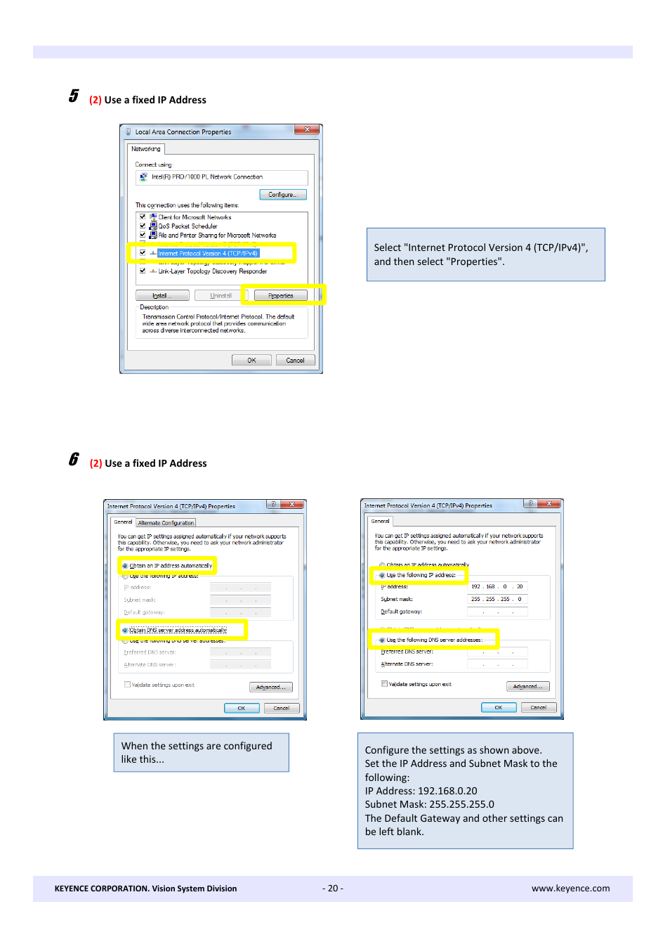 KEYENCE XG Series User Manual | Page 20 / 22