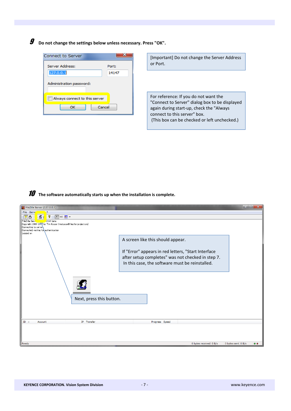 KEYENCE XG Series User Manual | Page 7 / 22