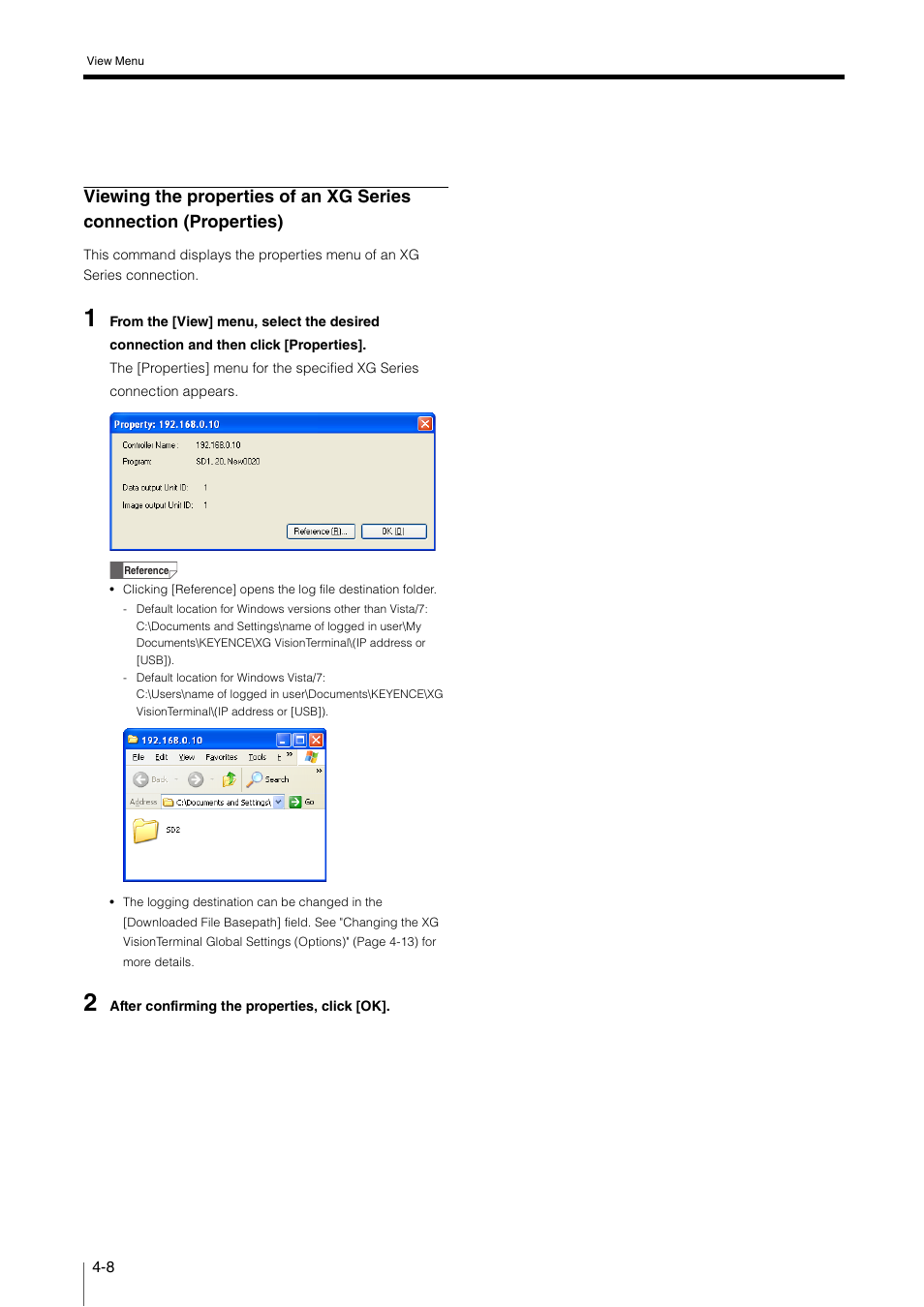 KEYENCE XG VisionTerminal User Manual | Page 40 / 58