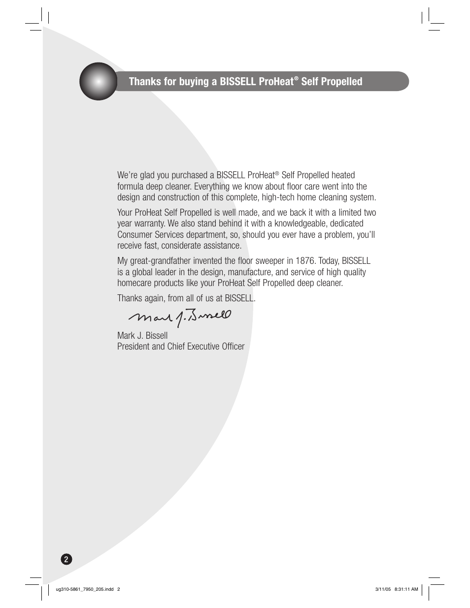 Self propelled | Bissell 7950 User Manual | Page 2 / 24