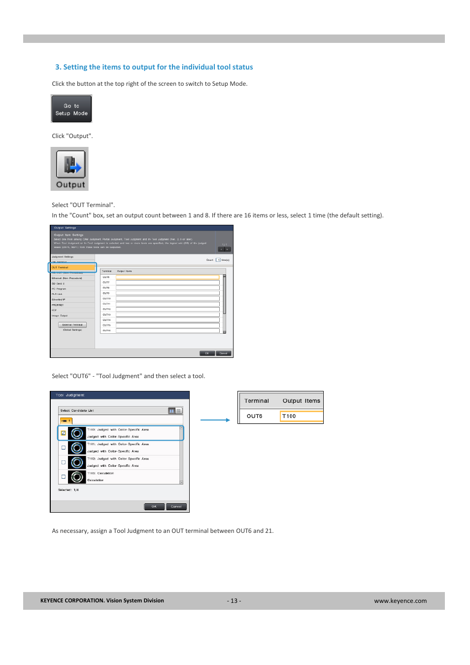 KEYENCE CV-X Series User Manual | Page 13 / 24