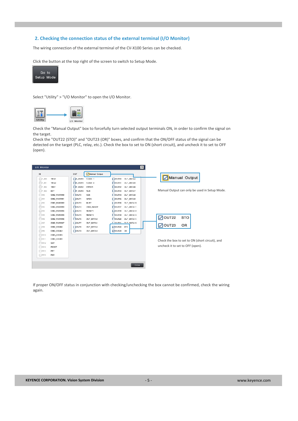 KEYENCE CV-X Series User Manual | Page 5 / 24