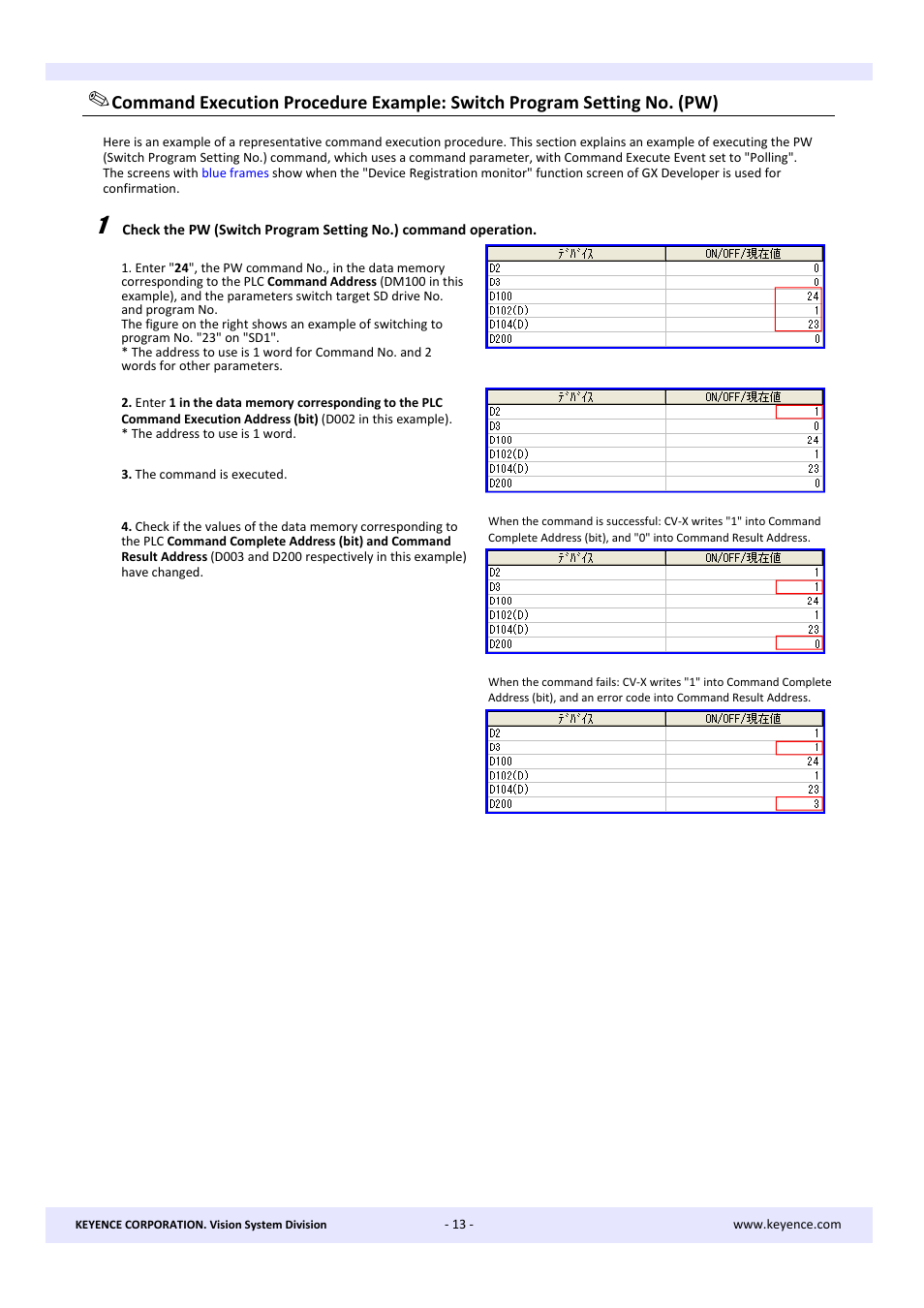 KEYENCE CV-X Series User Manual | Page 13 / 16