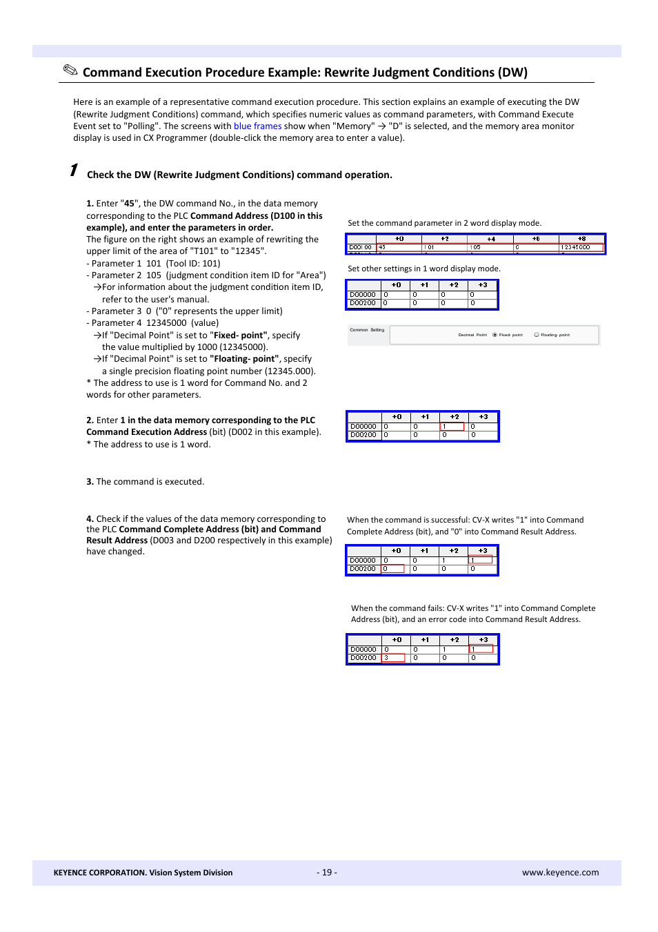 KEYENCE CV-X Series User Manual | Page 19 / 22