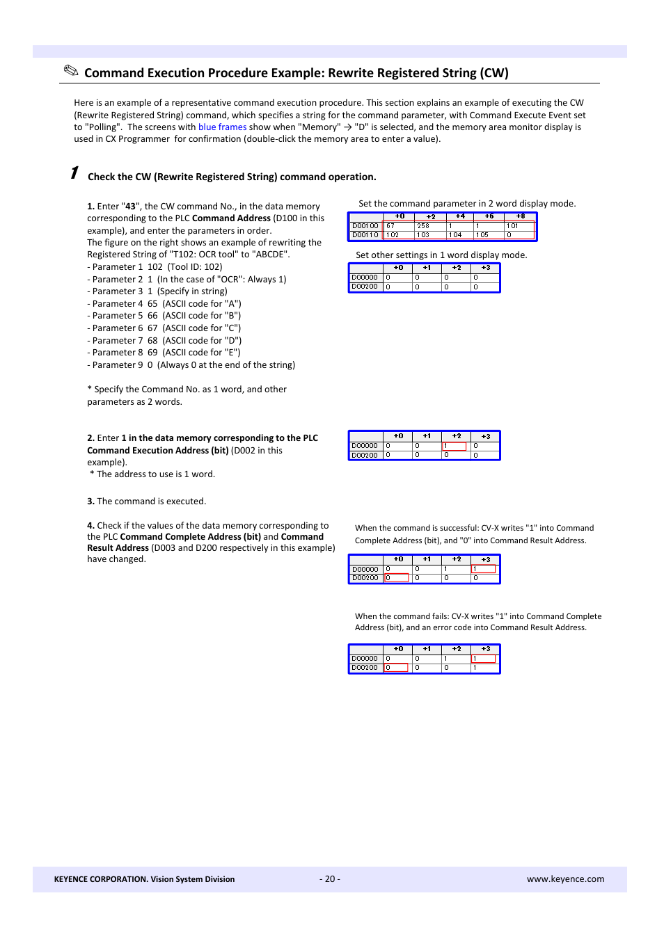 KEYENCE CV-X Series User Manual | Page 20 / 22