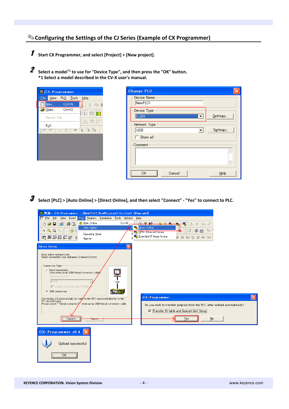 KEYENCE CV-X Series User Manual | Page 4 / 22