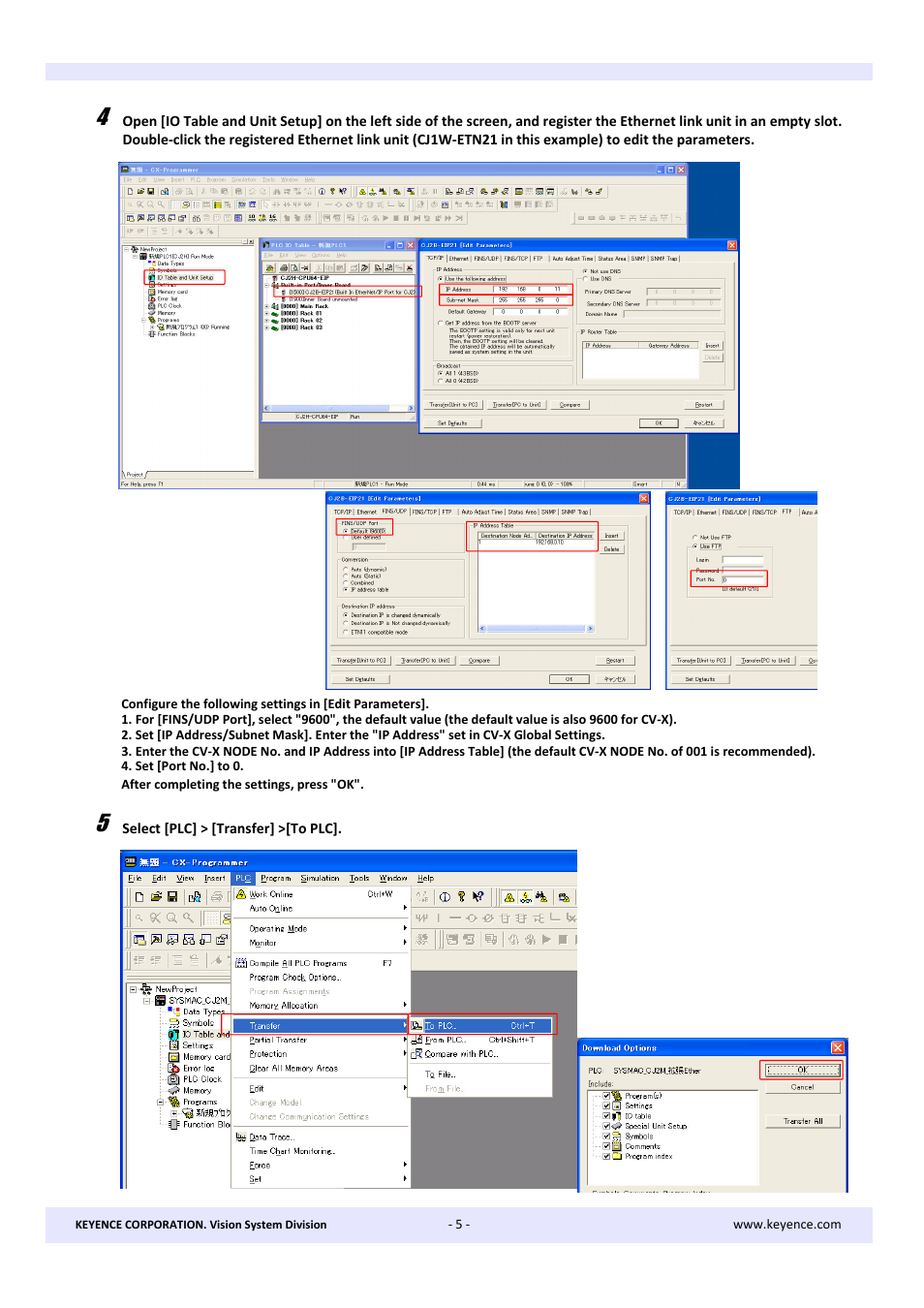 KEYENCE CV-X Series User Manual | Page 5 / 22