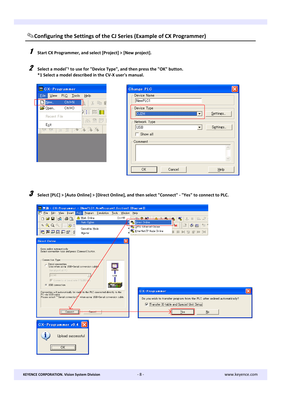 KEYENCE CV-X Series User Manual | Page 8 / 22