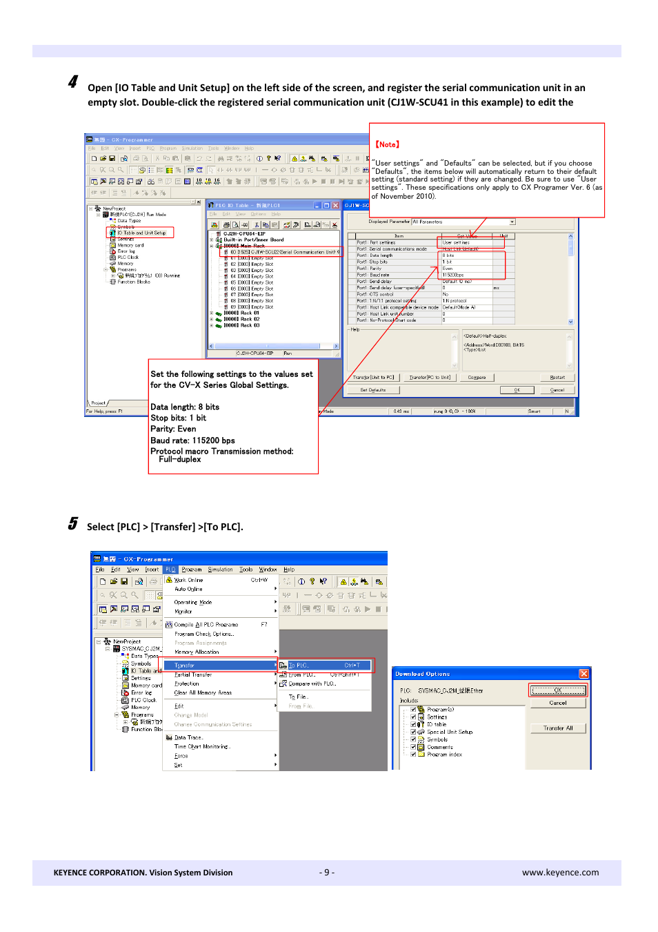 KEYENCE CV-X Series User Manual | Page 9 / 22